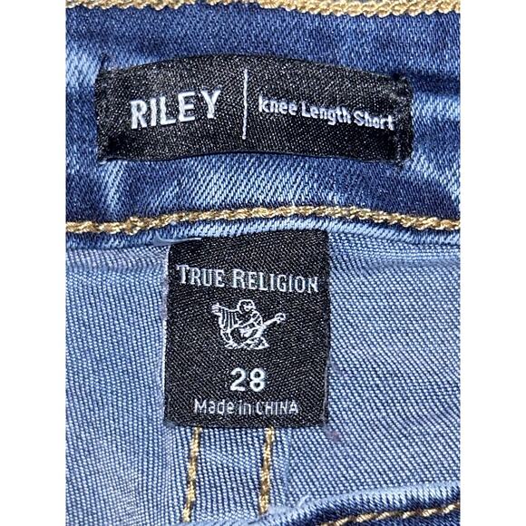 True Religion Riley Mid-Rise Knee Length Bermuda Shorts 28X14 - Picture 5 of 6